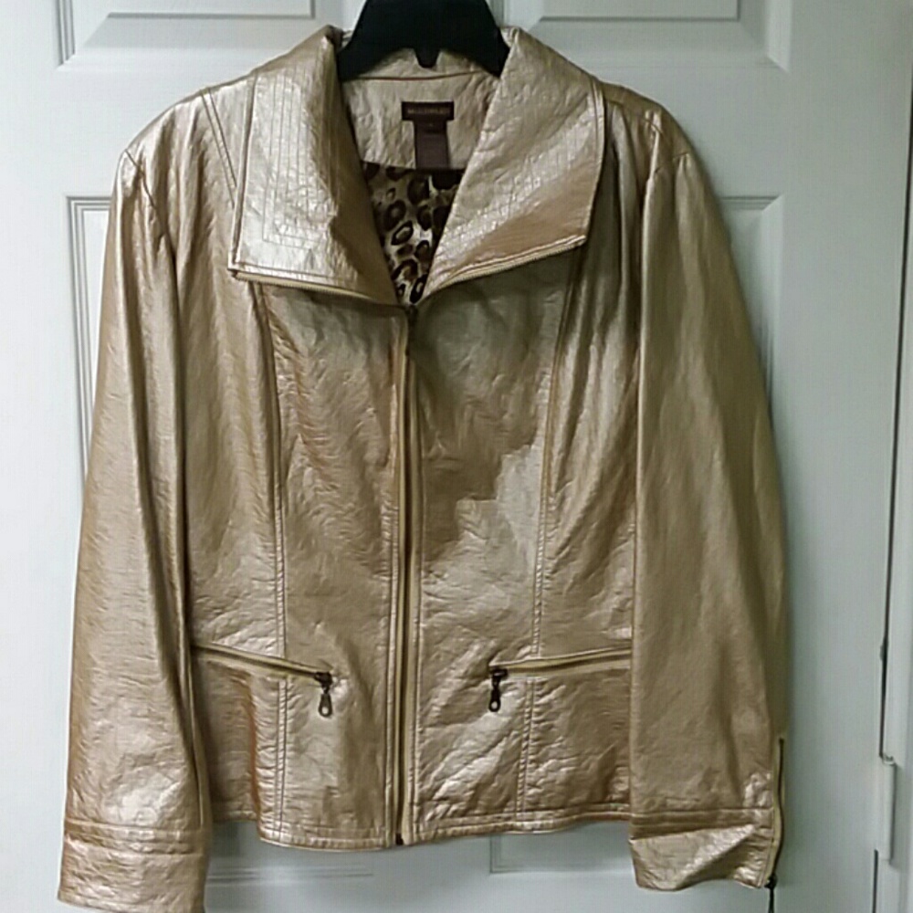 Multiples Polyurethane Jacket. Nwot - image 1